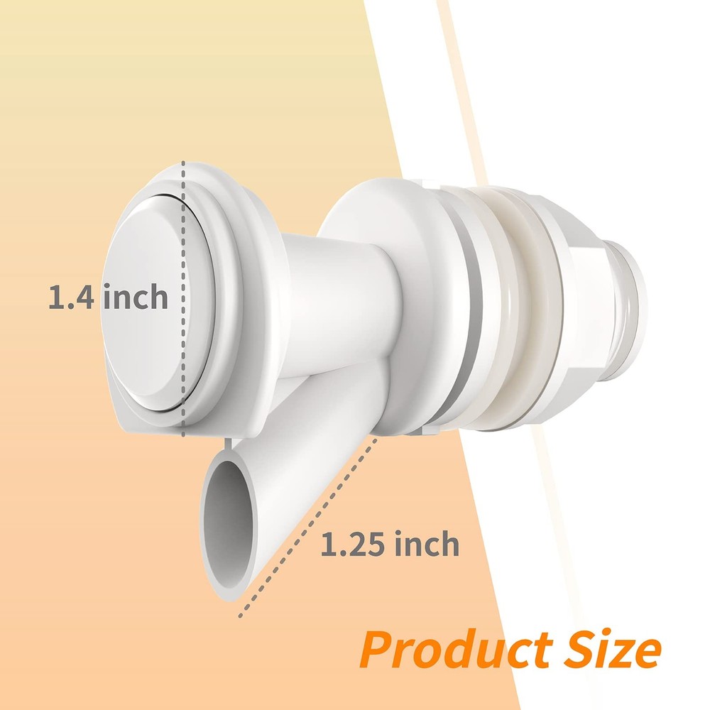 ZAITOE Push Button Spigot Replacement, Compatible with 10 gallons, White
