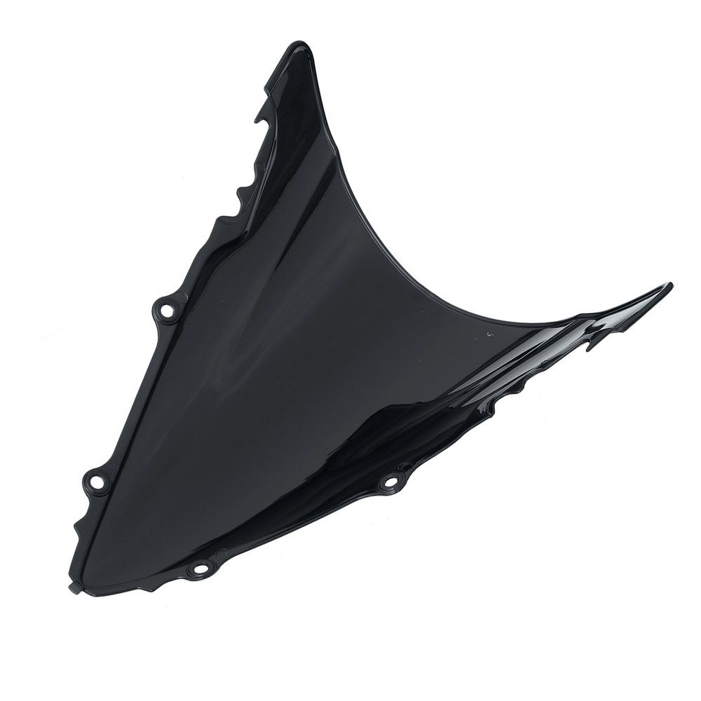 Black Dual Bubble Windshield Windscreen For Yamaha YZF R6 2003-2005 2004 PMMA