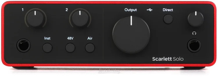 Focusrite Scarlett Solo 4th Gen USB Audio Interface