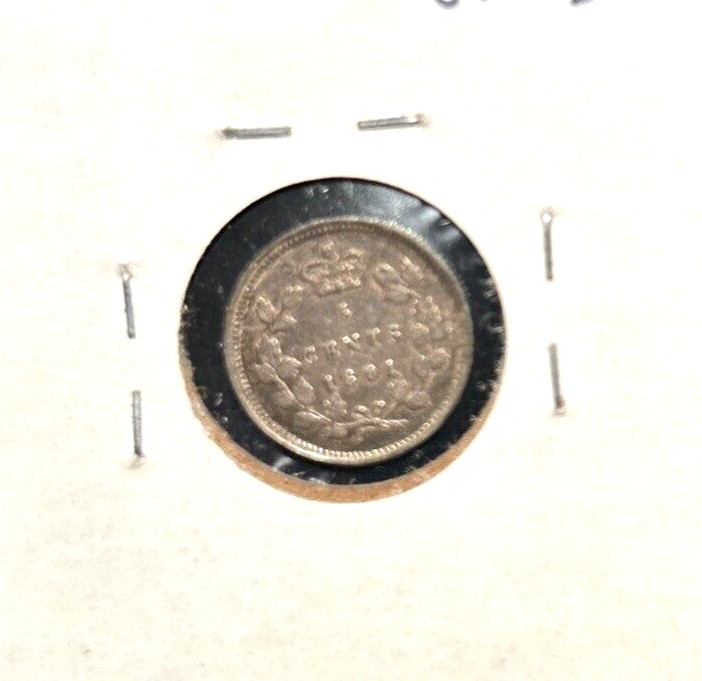 Canada 1891 5 cents KM 2 AU (1)