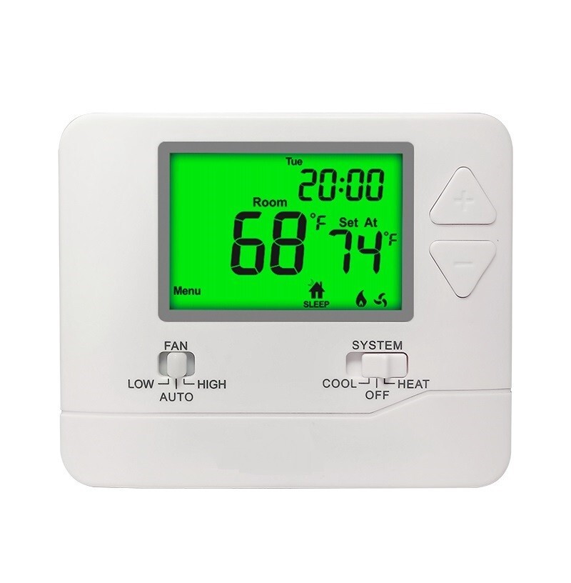 Programmable Wireless Thermostat 2Heat 2Cool Room Temperature Calibration Adjust