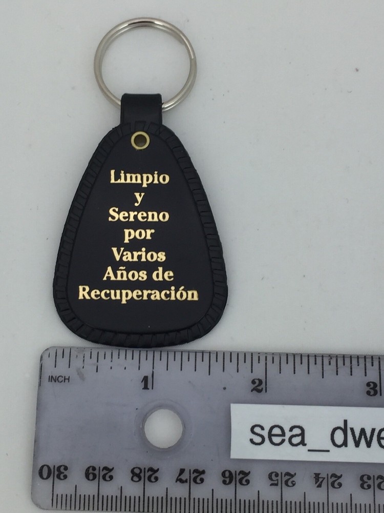 NA Key Tag Multiple Years Black SPANISH Narcotics Anonymous Espanol