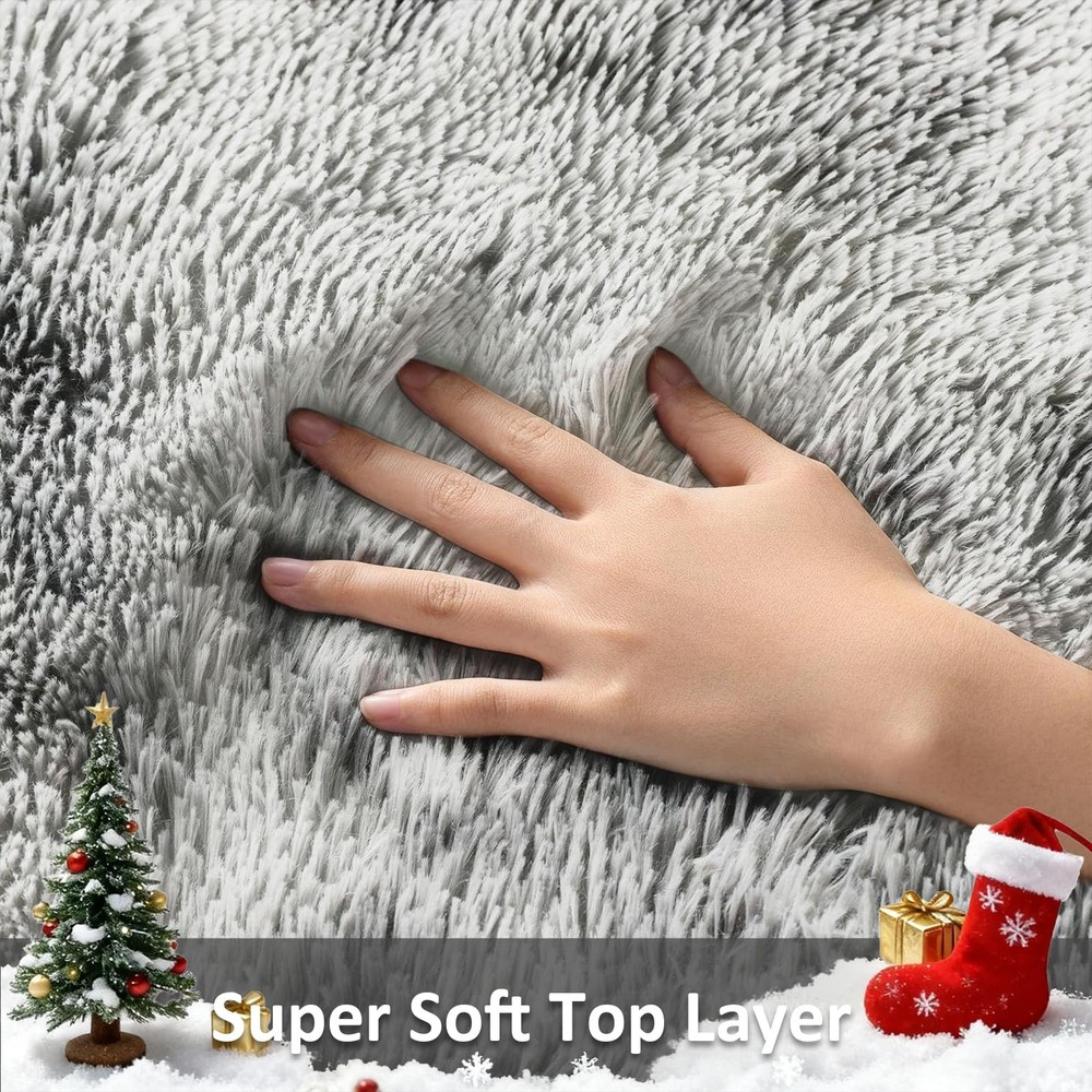 Ophanie Tie-Dyed Grey&White 8' x 10' (Rectangular), Tie-dyed Grey & White