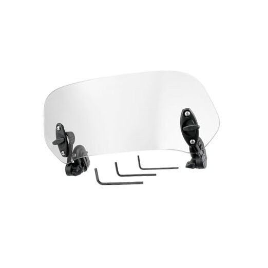 28.5cm Motorcycle Windshield Motorcycle Wind Deflector Clear Lens Adjustable