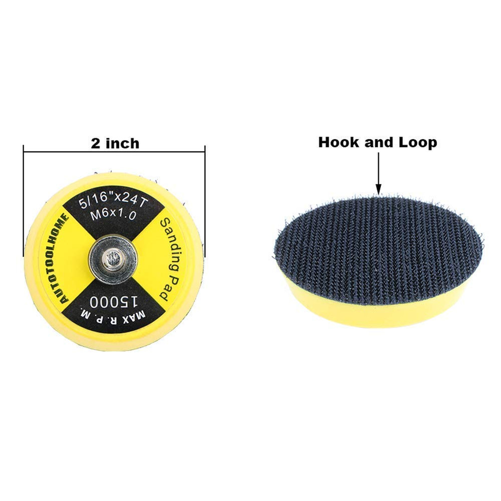 2 Inch Hook and Loop Sanding Pad with 1/8" Mandrel – Replacement Backing Pad for