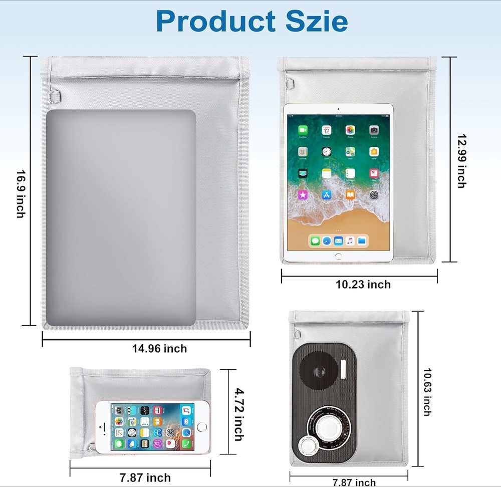 Waterproof and Fire-Resistant Signal-Blocking Storage Bag