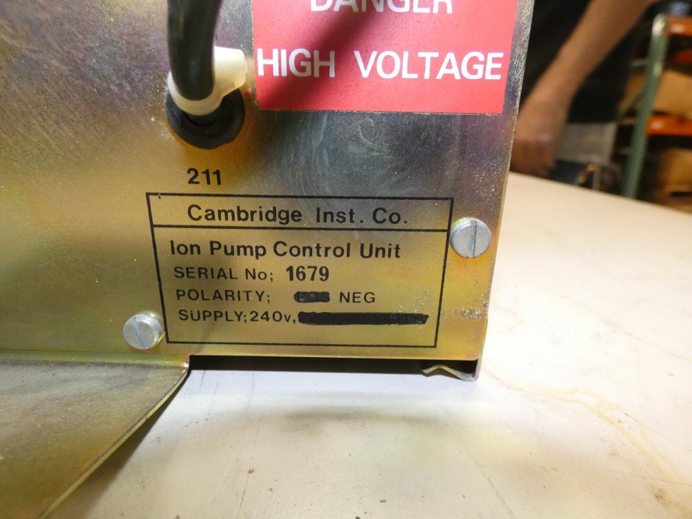 Cambridge Instrument Co Ion Pump Control Unit S/N 1679