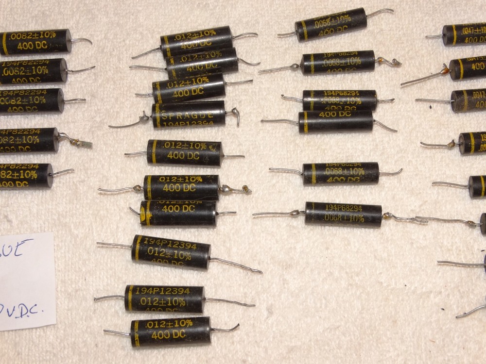 40 - Vintage Sprague Black Beauty Capacitor Pulls 400vdc