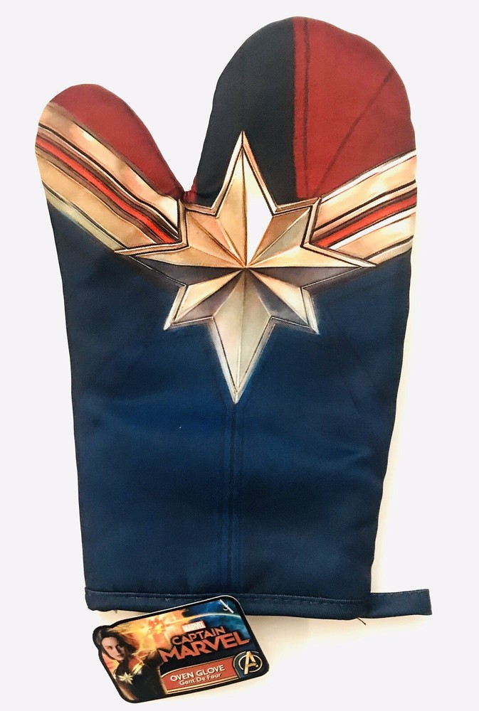 Marvel Comics Avengers MCU Captain Marvel Kitchen Cooking Baking Oven Mitt!