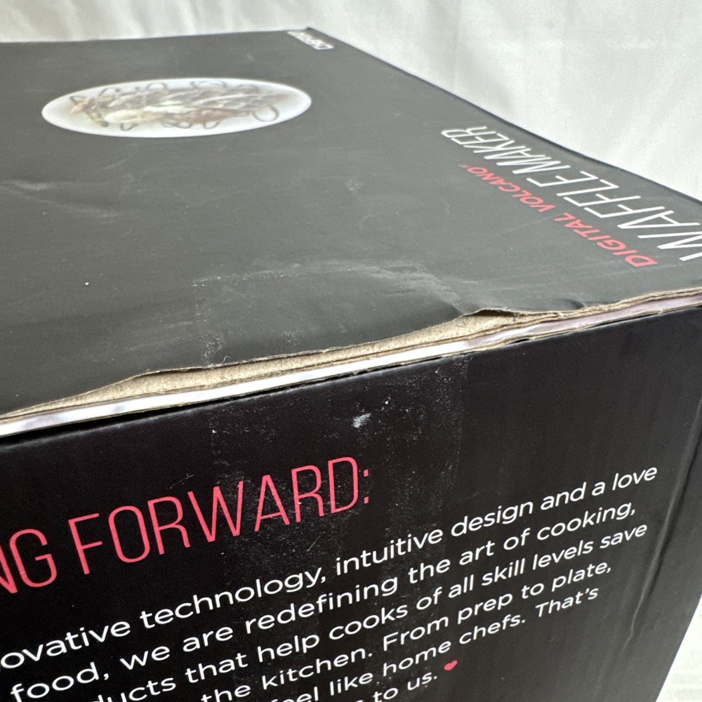 Chefman Digital Volcano Waffle Maker with Programmable Crunch Factor NEW IN BOX