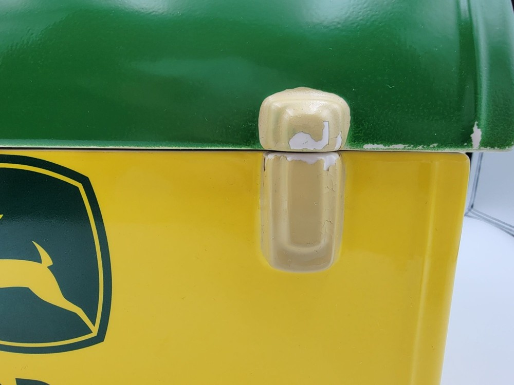 John Deere Cookie Jar Lunchbox With Tractor Design & Handle Gibson