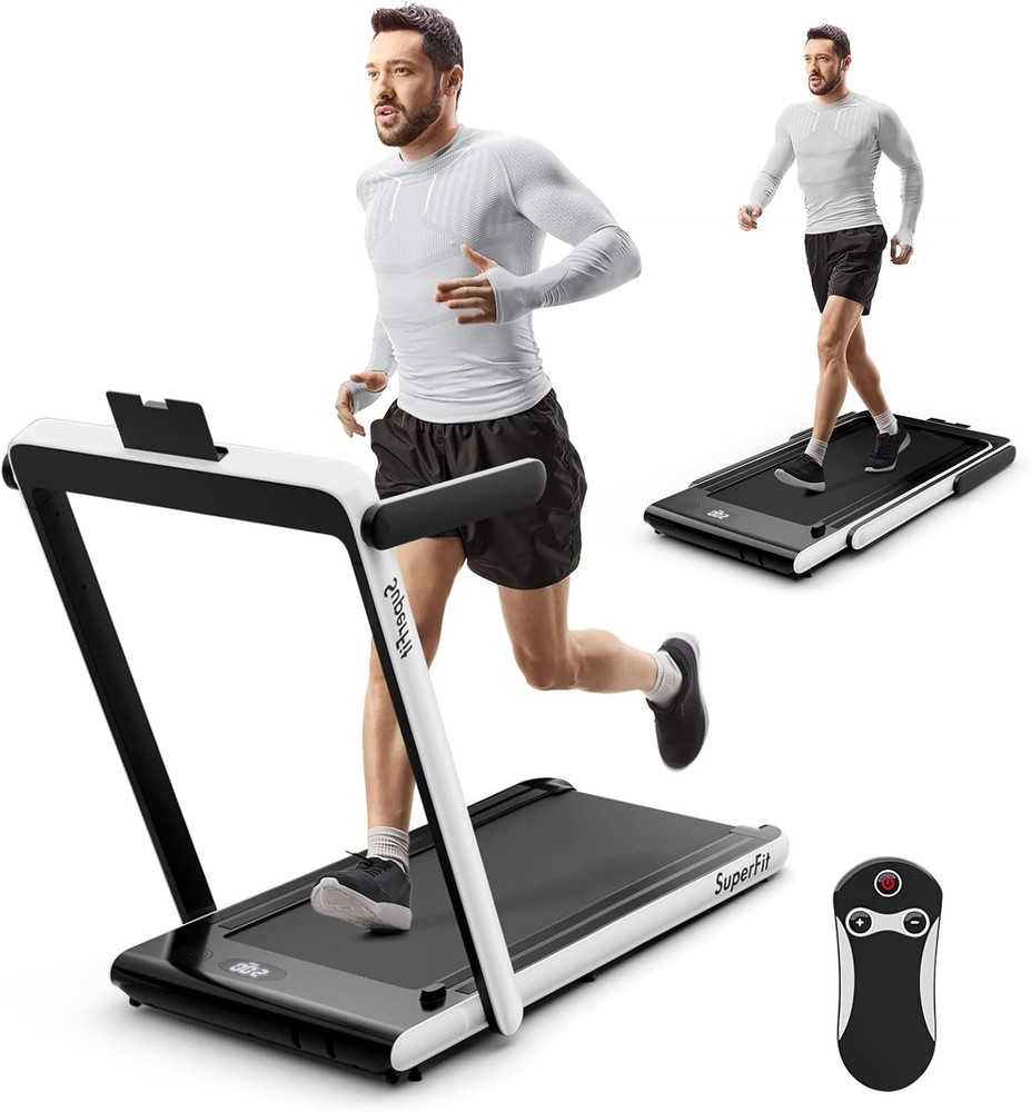 Compact 2-in-1 Under Desk Folding Treadmill with App Control for Home Office