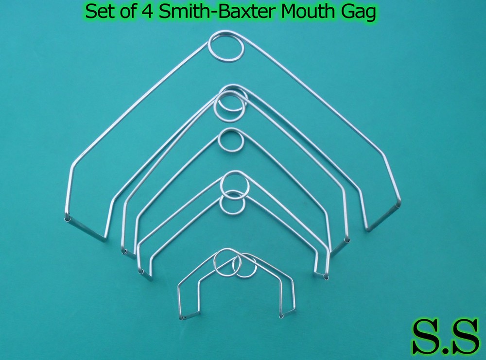 Set of 4 Smith-Baxter Mouth Gag Veterinary Instruments