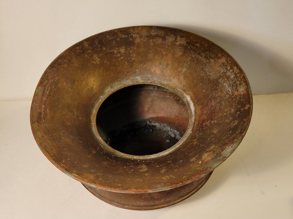 Vintage Brass Spittoon Planter Pot Vase