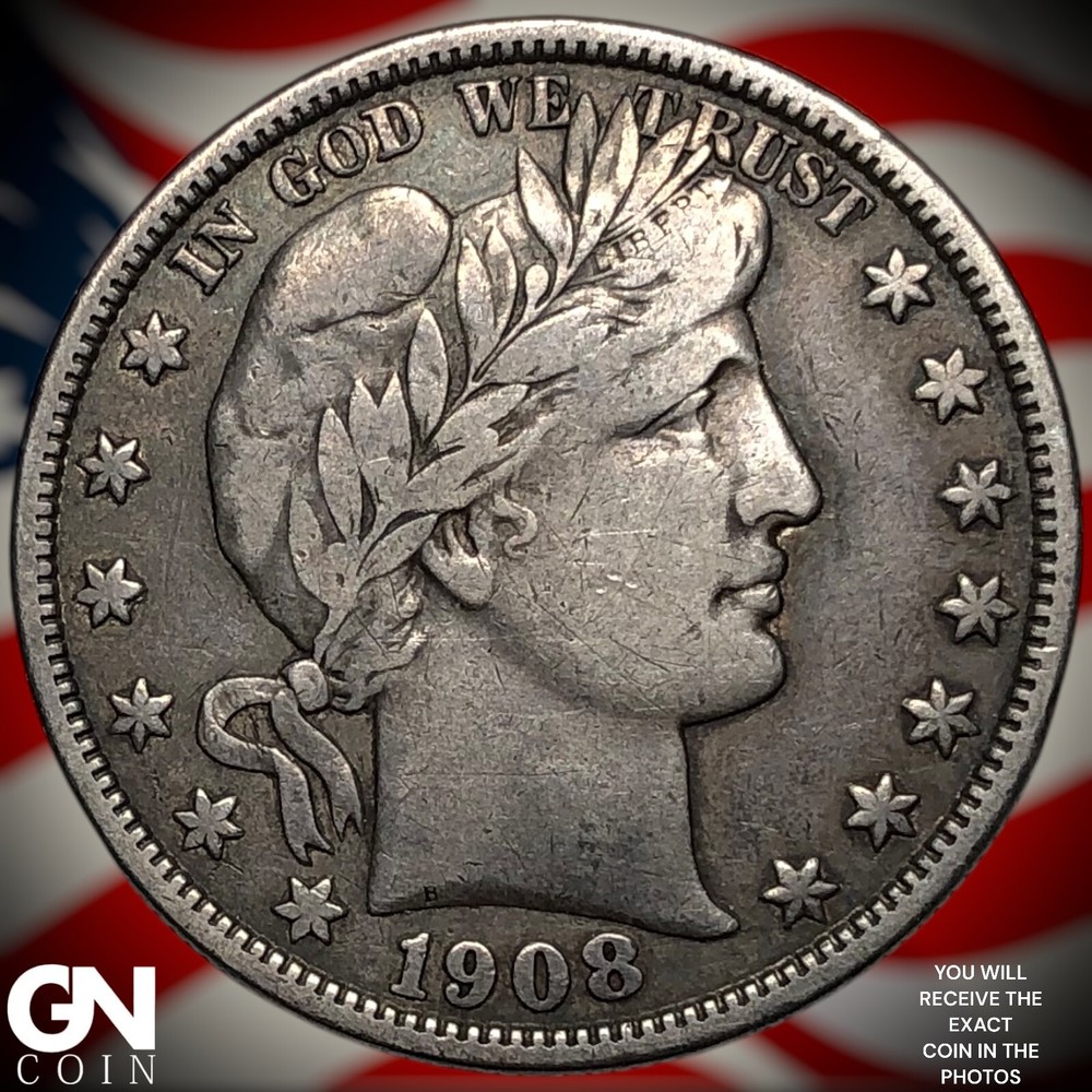 1908 D Barber Half Dollar Y1365