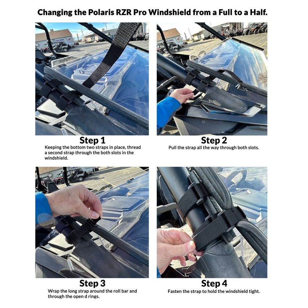 Clearly Tough Polaris RZR Pro XP Full Folding Windshield