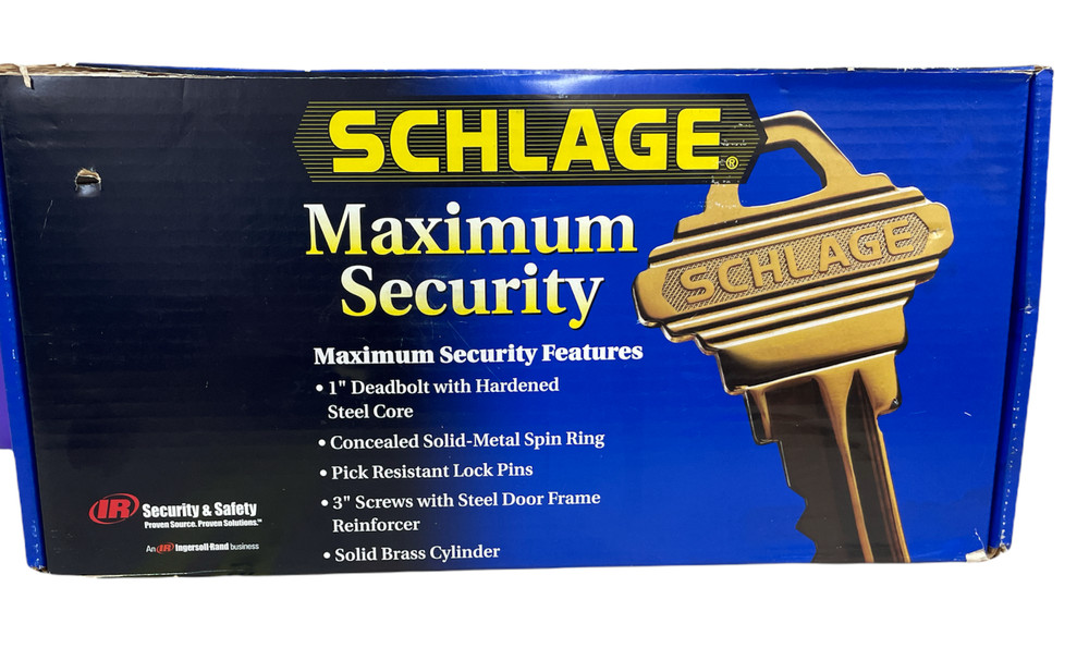 Schlage Maximum Security Door Handle Deadbolt Lock Set (Solid Brass)