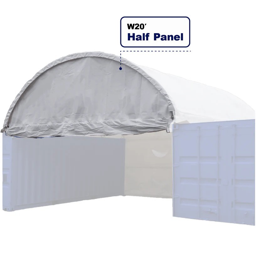 Container Shelter Parts, Half Panel for W20' Container Shelters 11 oz PE Panel
