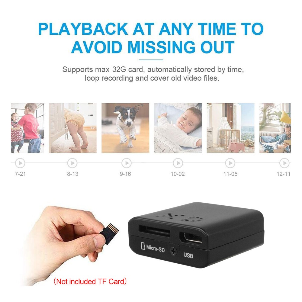 HD 1080P Mini Camera Motion Detection Night Vision Home Security IR Micro Camera