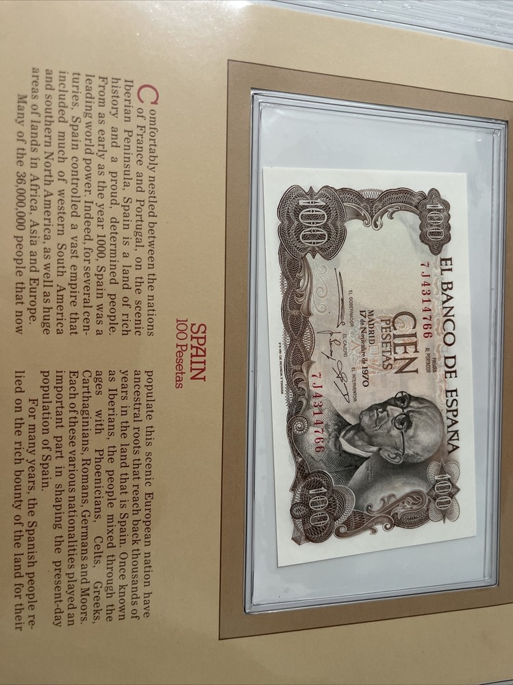 SPAIN 100 Pesetas Banknote 1970
