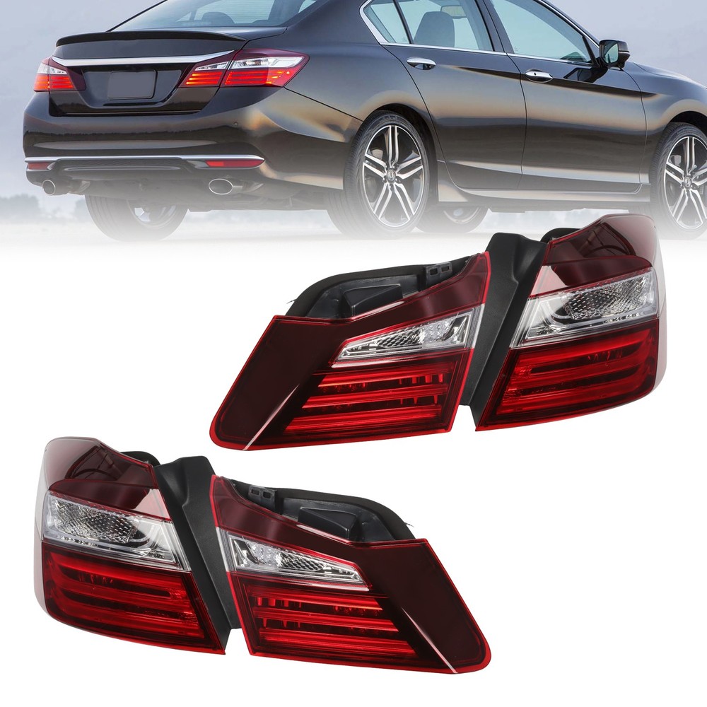 For 2016-2017 Honda Accord Left & Right Inner & Outer Rear Light 4PCS Tail Light