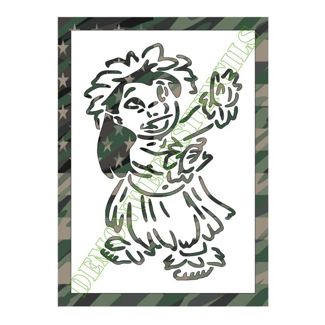 7"x10" Clear Plastic Stencil - Lilo (RA15) (.007")