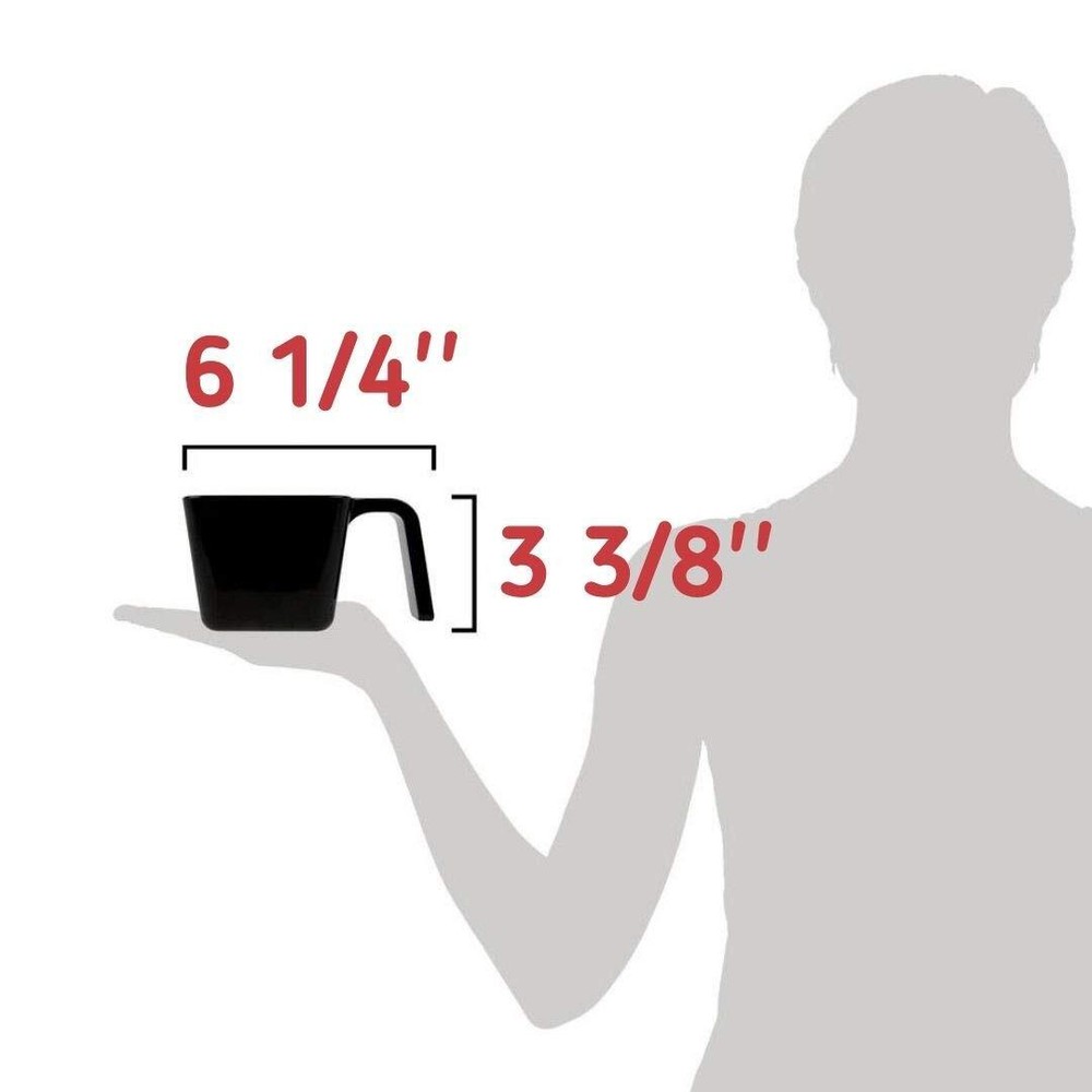 20 Oz. Black Polycarbonate Portion Cup