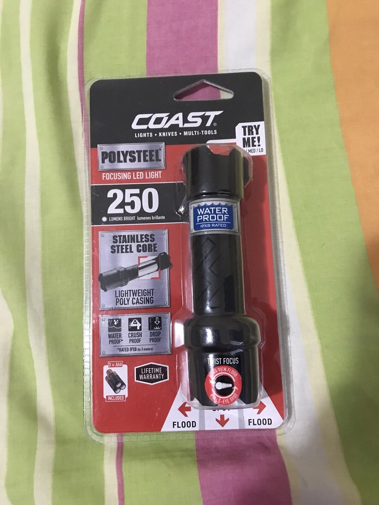 Coast LED Torch Flashlight 250 Lumens Polysteel COAPS200