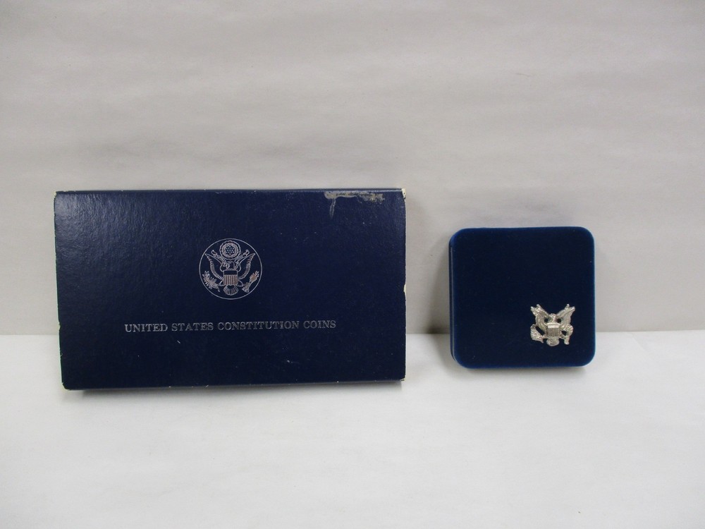 EMPTY BOX For 1987 Constitution Proof Silver Dollar Coin