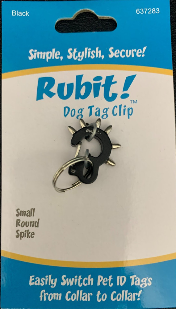 Rubit! Dog Tag Clip Small Round Spike