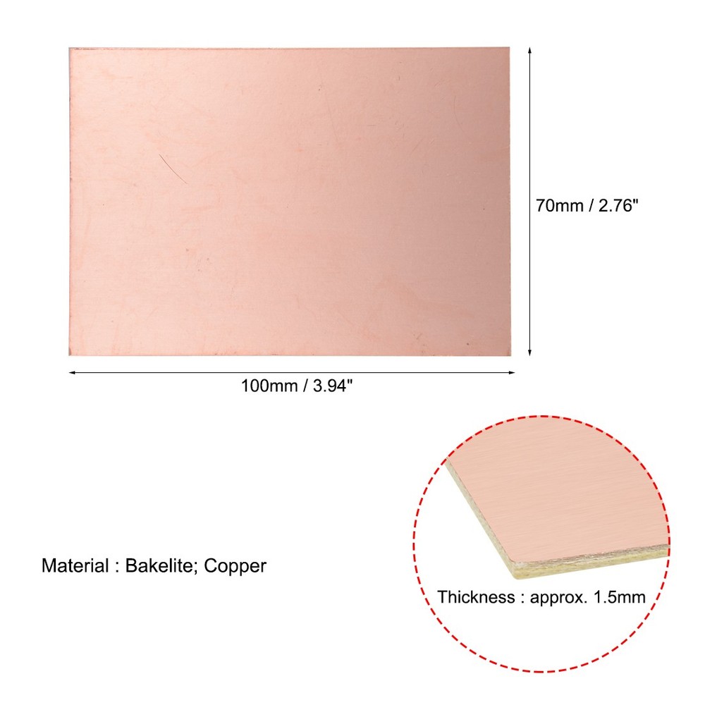 35pcs 100x70mm Single-Sided Copper Clad Laminate PCB Circuit Bakelite Board