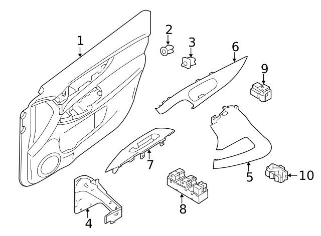 Genuine Nissan Handle Cover 80945-6FL0A