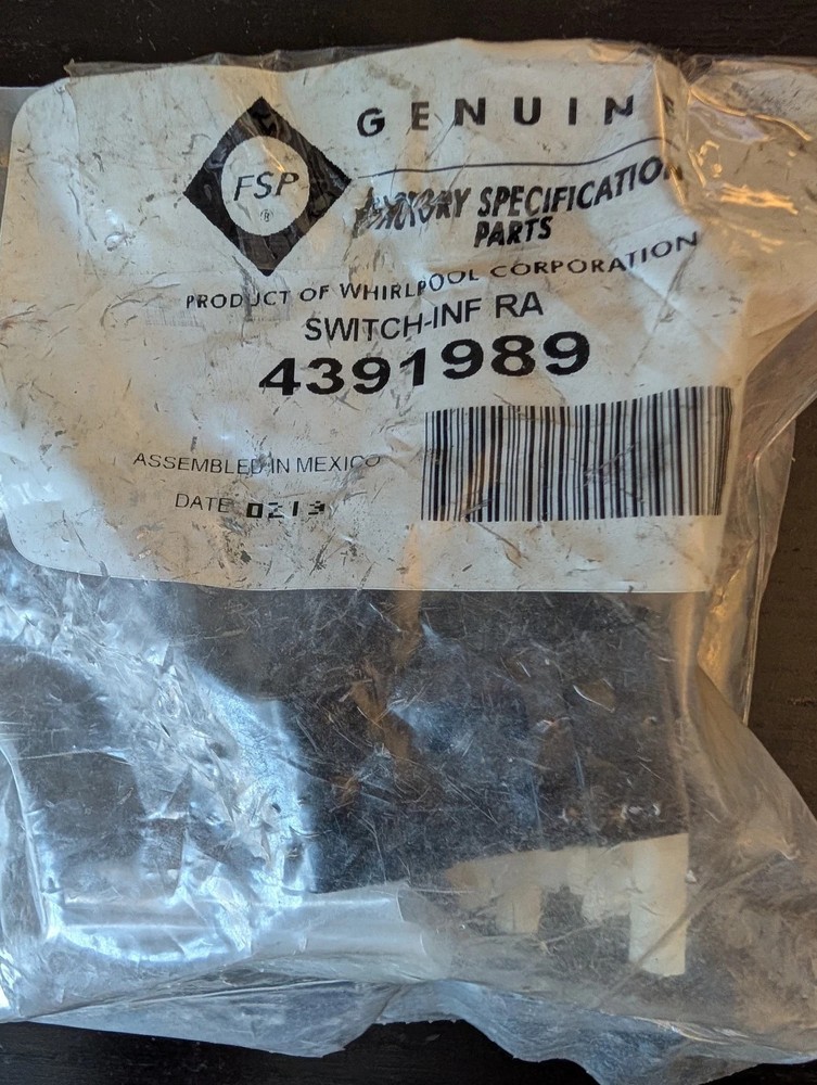 Genuine Whirlpool Range Surface Element Switch -Inf Kit 4391989 FSP