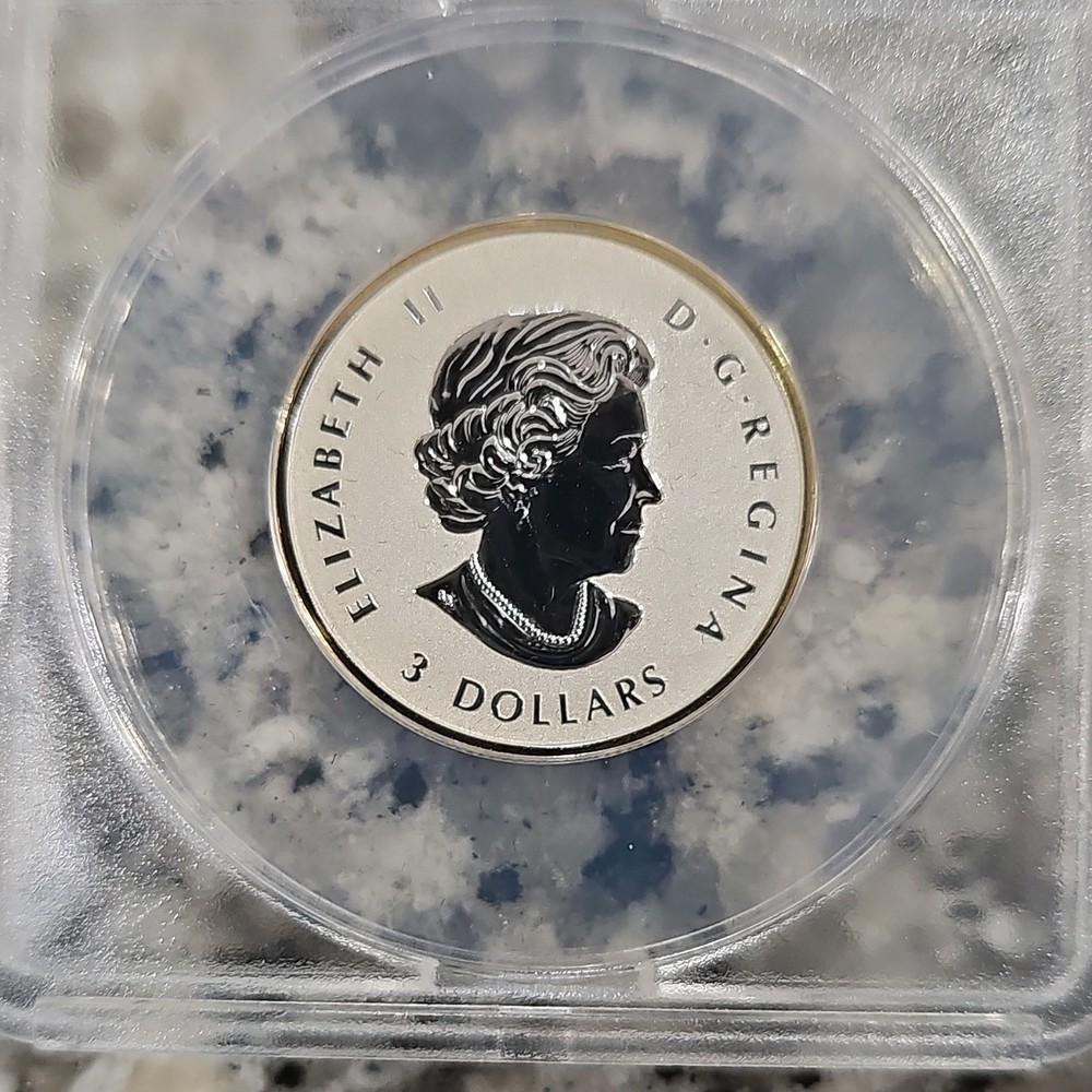 LIMITED Canada Maple Leaf $3 2014 Reverse Proof Silver ANACS RP70 First Release