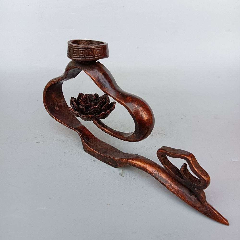 Copper Incense Burner Lotus Cloud Backflow Creative Home Decor Handcrafted