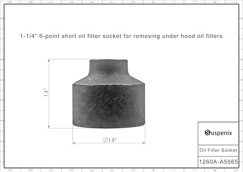Oil Filter Wrench Socket, Oil Filter Cap Removal Tool Compatible with Chevy