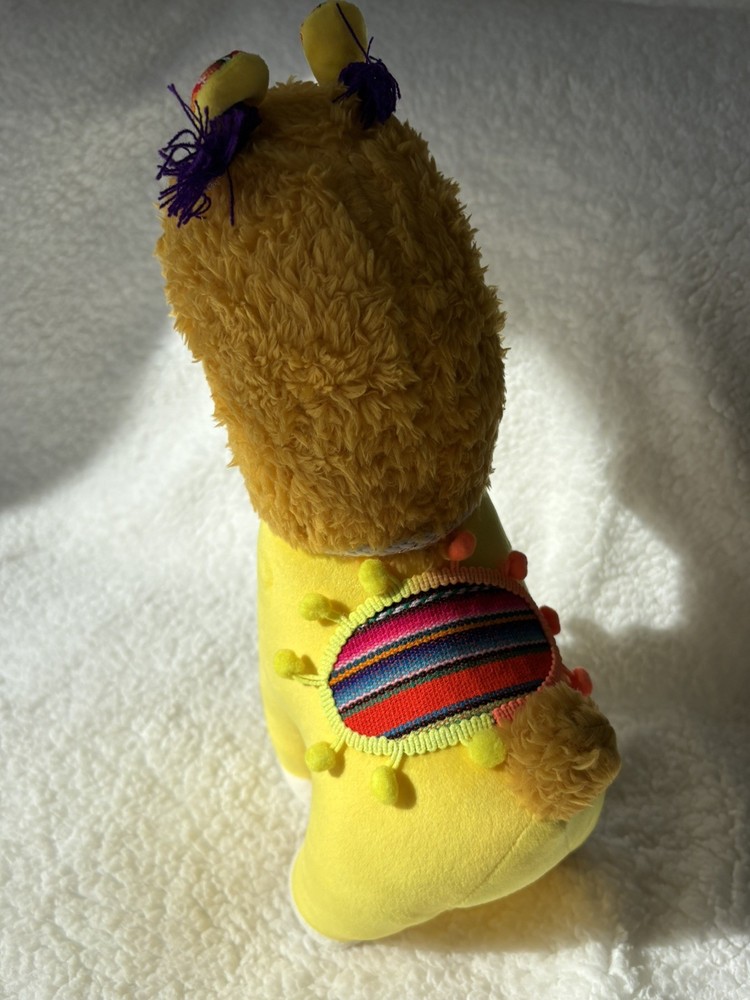 Peruvian Llama Stuff Decorative 12 Inches Tall **YELLOW**
