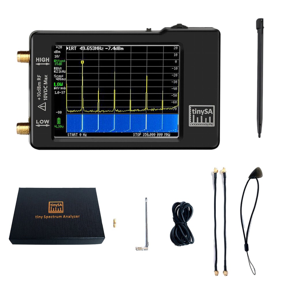 Handheld Tiny Spectrum Analyzer tinysa 2,8" LCD 100khz-960mhz Touch Control Kit