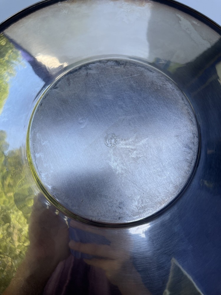 Antique Silver on Copper Academy Engraved Plate 10.5"