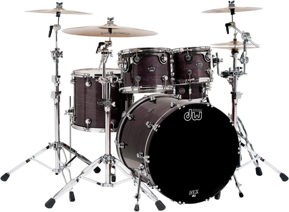 DW Performance Series 5-Piece Shell Pack Ebony Stain Lacquer w/ Chrome Hardware
