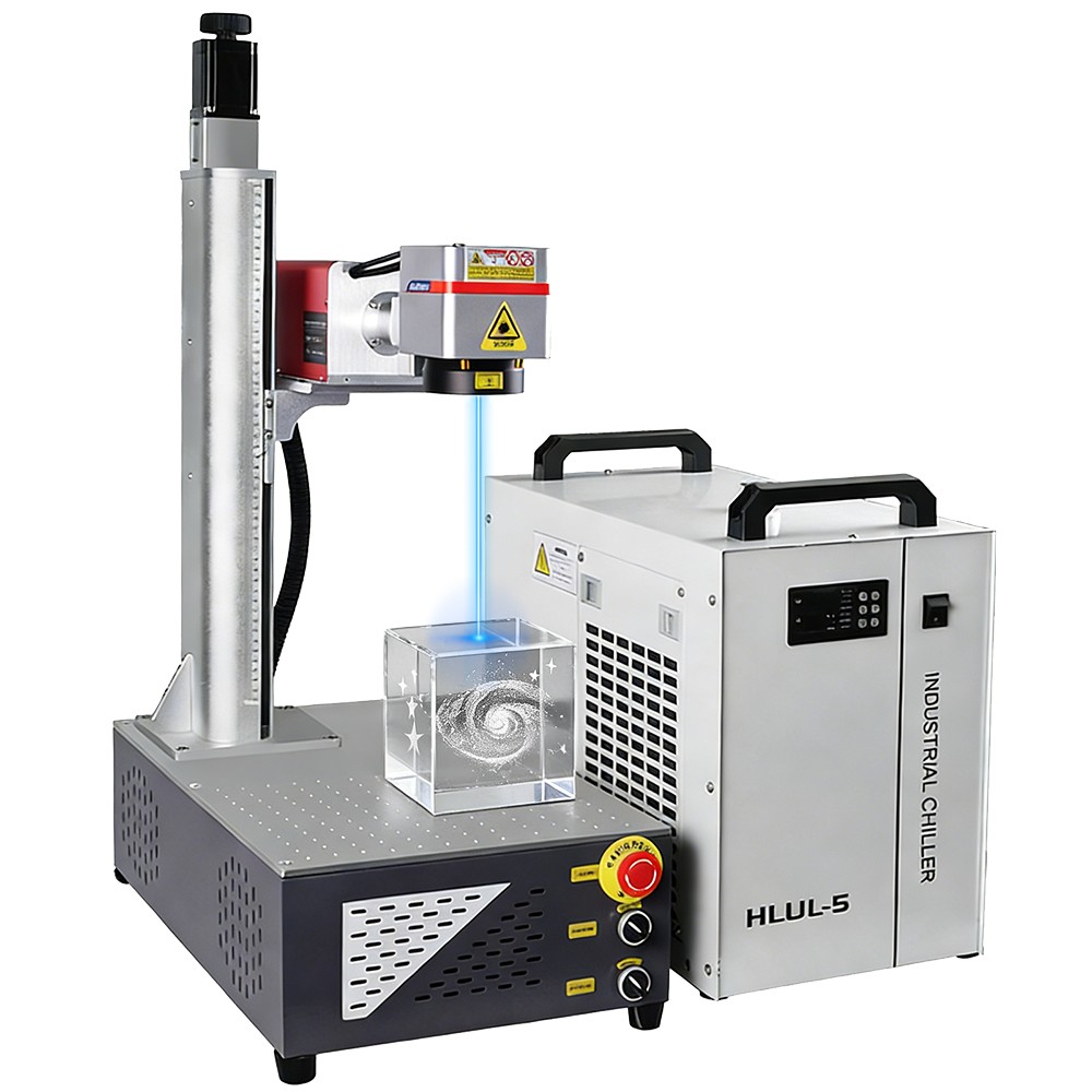 5W UV Water Cooling 3D Crystal Inside Maker Laser Marking Machine Motorized Z