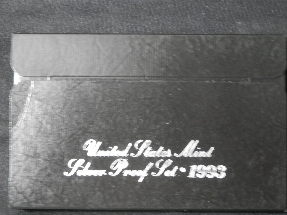 1993 US Mint Silver Proof Set 5 Coins With Box & COA