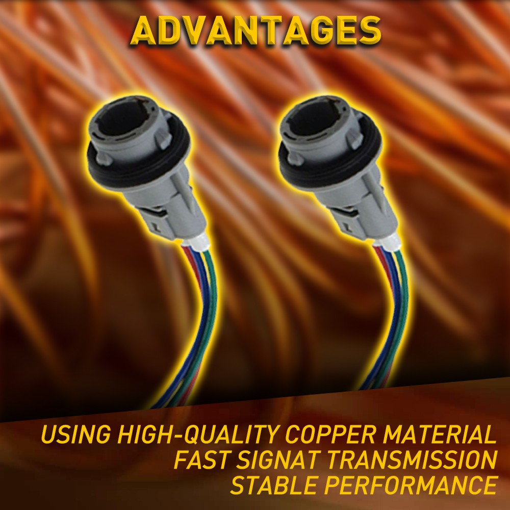 Front Turn Signal Blinker Light Bulb Socket & Connector Harness For Honda Civic