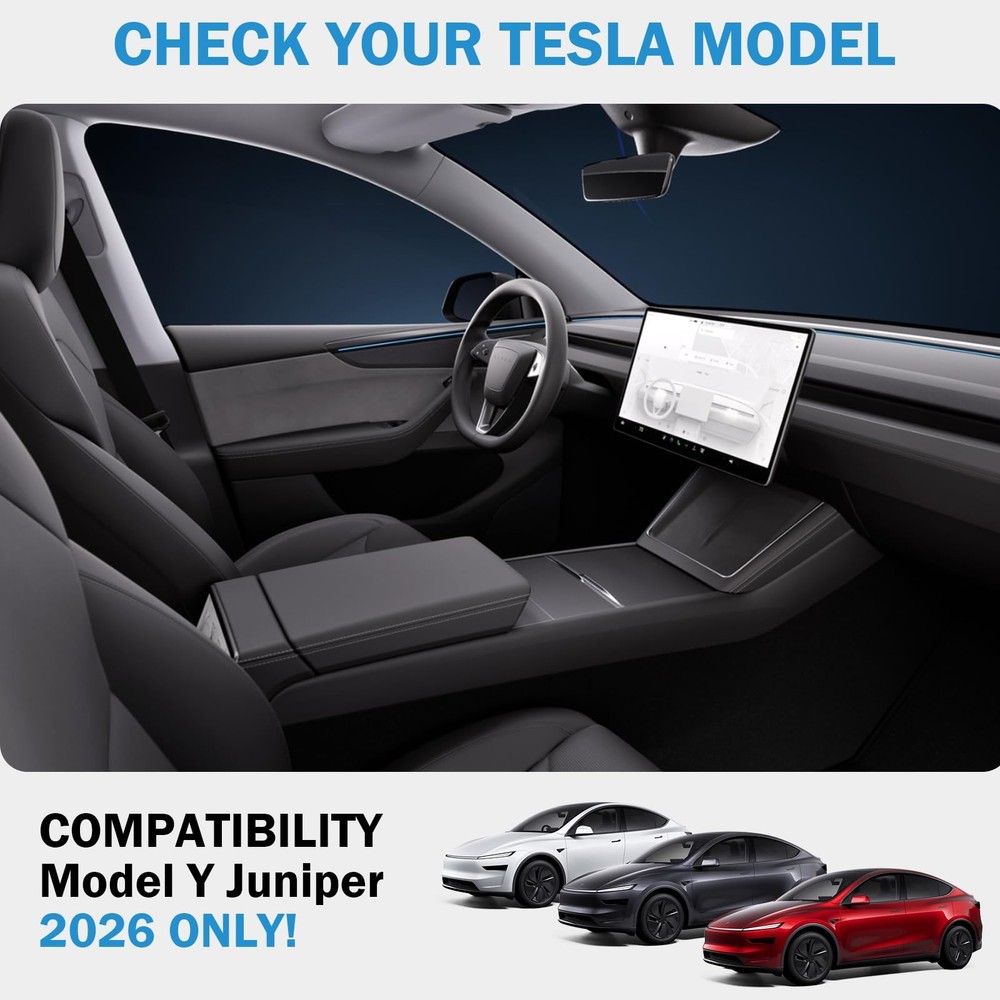 Tesla Model Y Center Console Organizer Tray DualLayer Armrest Storage Insert