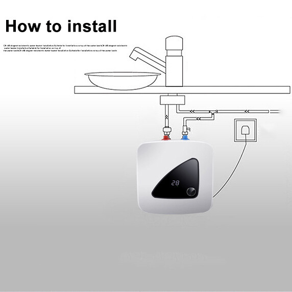 1500W Electric Water Heater Instant Hot Water Heater Under Sink For Kitchen 110V