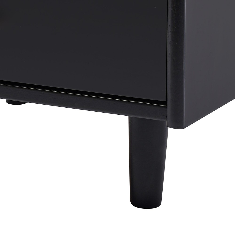 Modern Minimalist Rechargeable Multi-Functional Solid Wood Bedside Nightstands