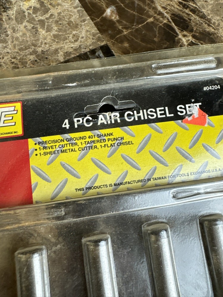 TE Tools Exchange 4 Piece PC Air Chisel Set Brand New In Packaging