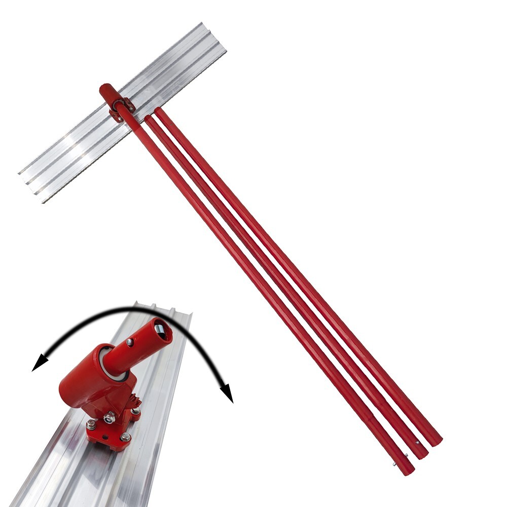 47"x7.8" Square Bull Float Concrete Cement Surface Smooth 17ft Pole Adjust Angle