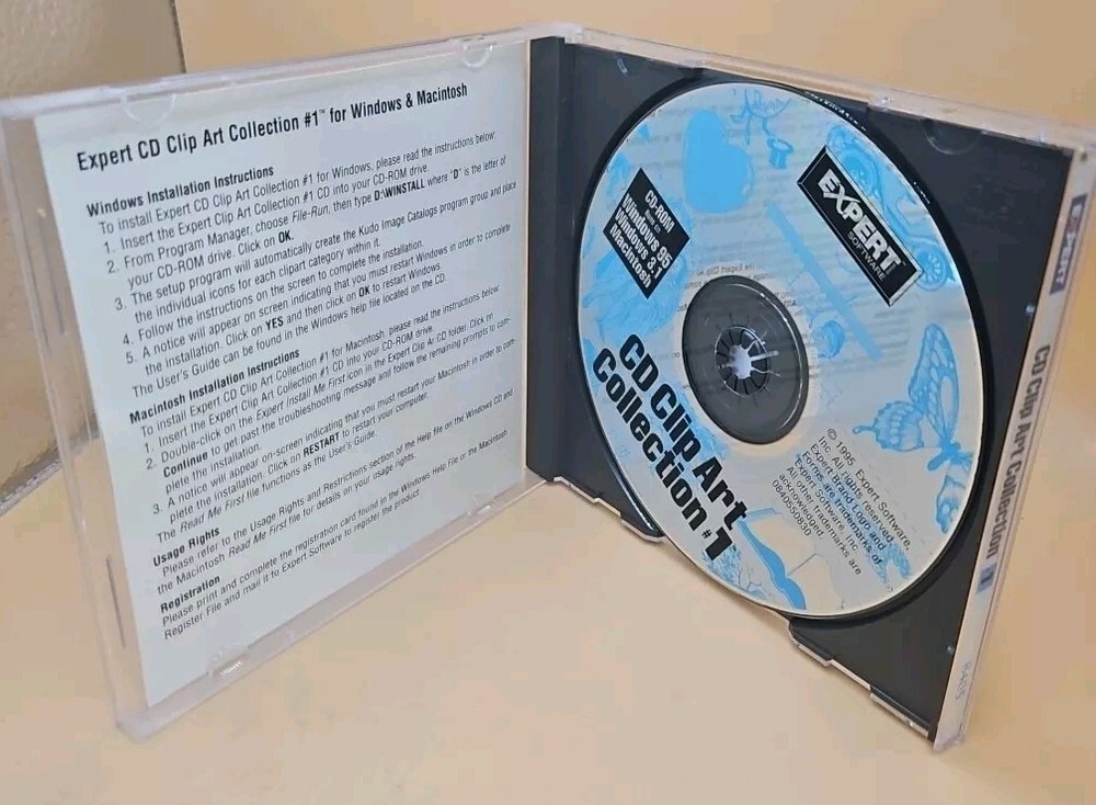 EXPERT CD CLIP ART COLLECTION #1 : CD-ROM PC WIN 95 / MAC