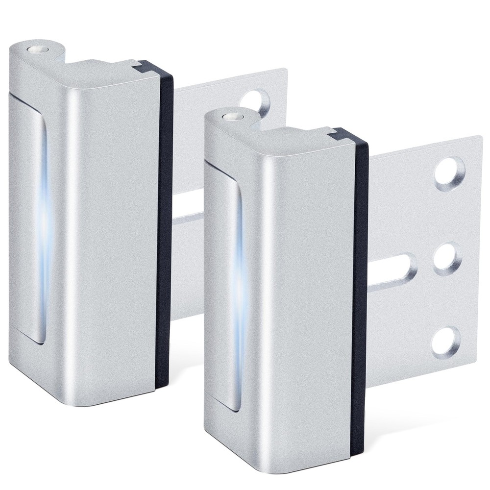 Kirphealy Home Security Door Lock, 2 Pack Reinforcement Locks for Silver